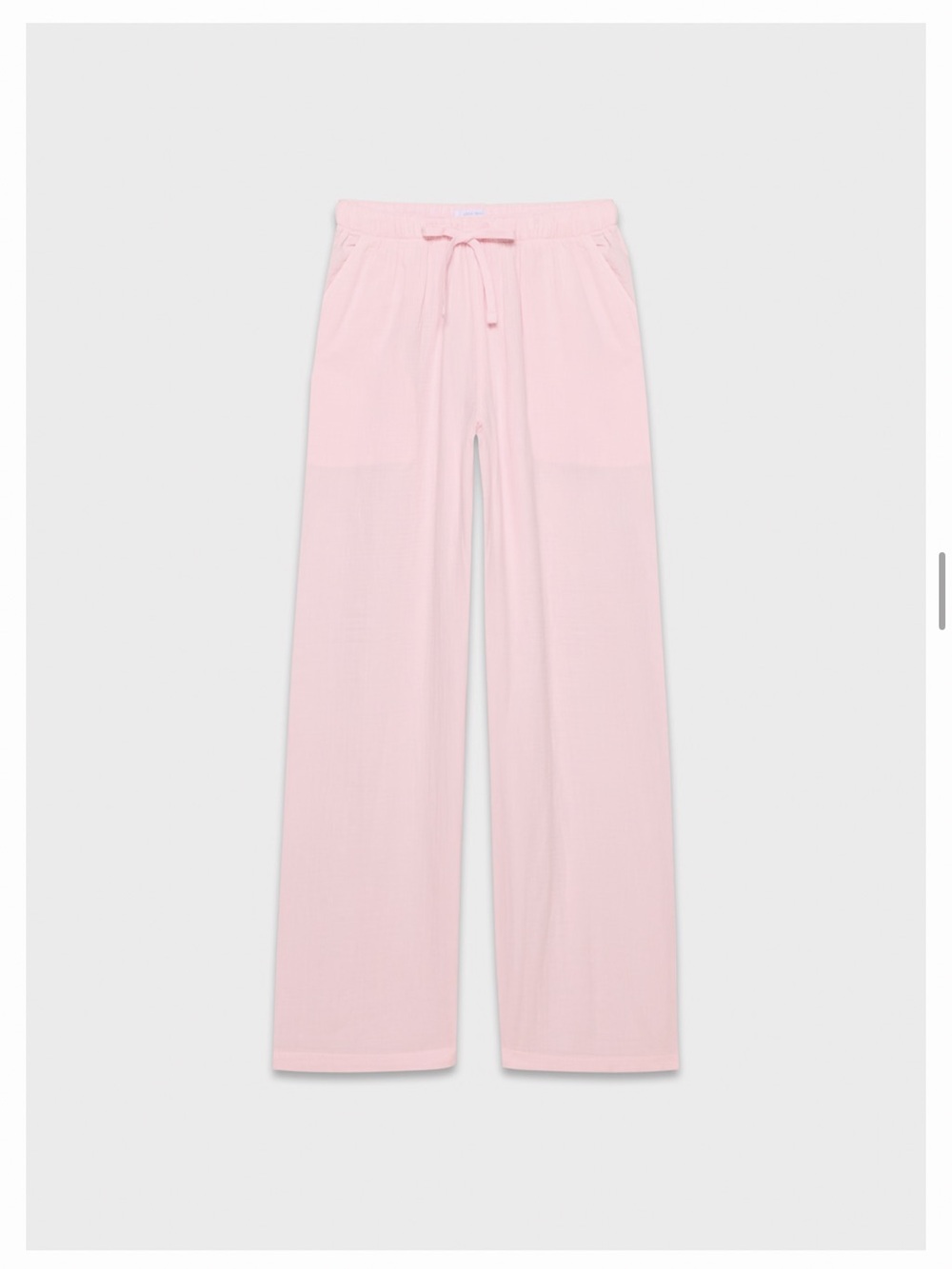 Aritzia Light Pink Wide-Leg Drawstring Lounge Pants